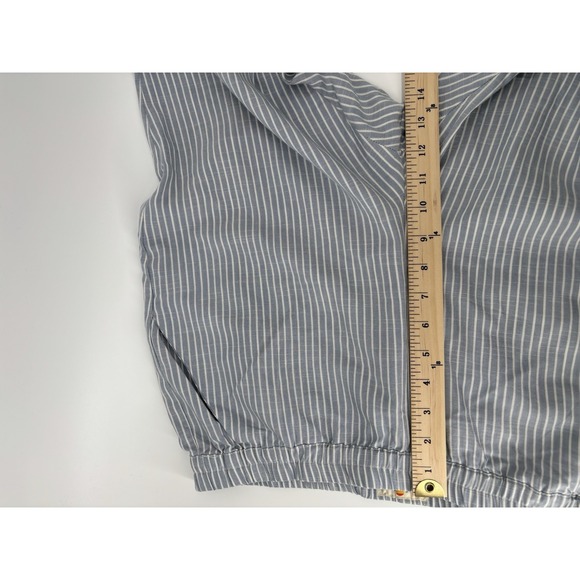 Marine Layer Women Pants L Striped Tencel Pull On Pockets Stretch Momcore Lounge - Picture 8 of 10